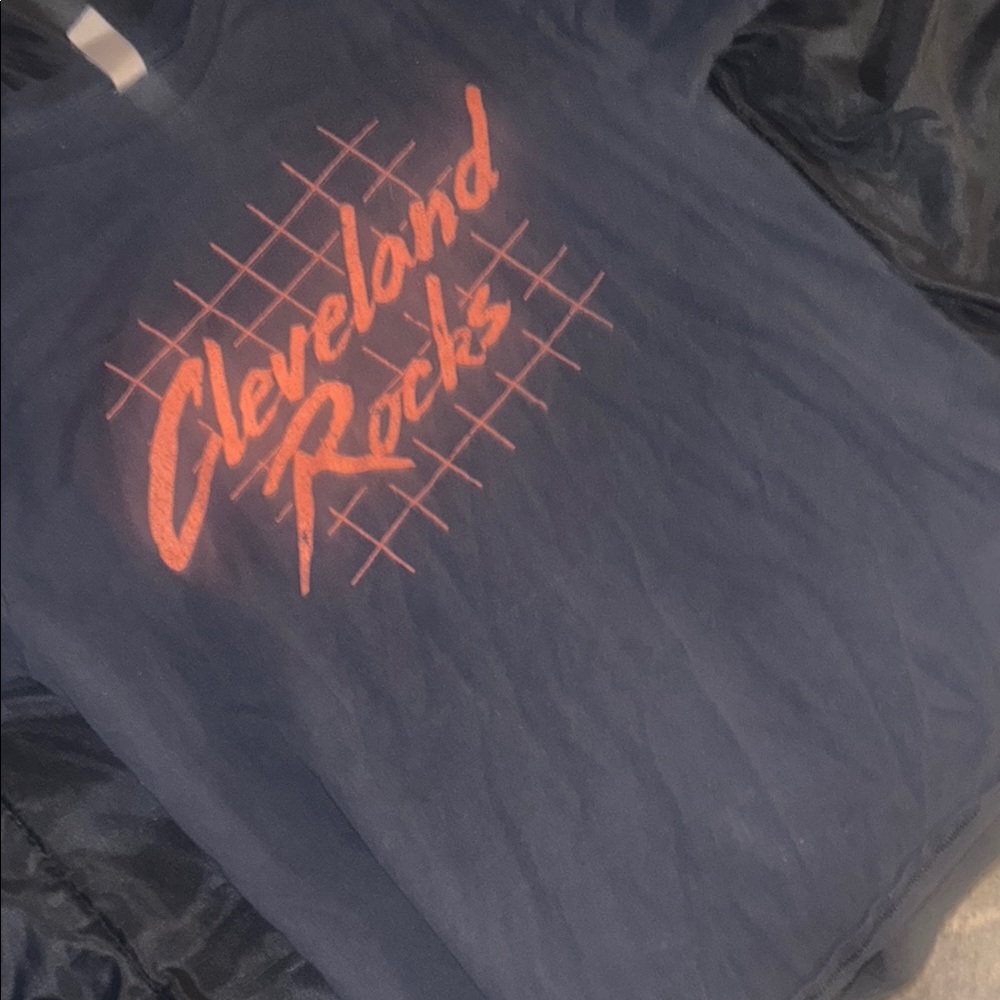 Gildan Blue and Orange Short Sleeve Tee Cleveland Rocks